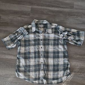 Women's Carhartt Gray, Blue and Cream Plaid Shirt